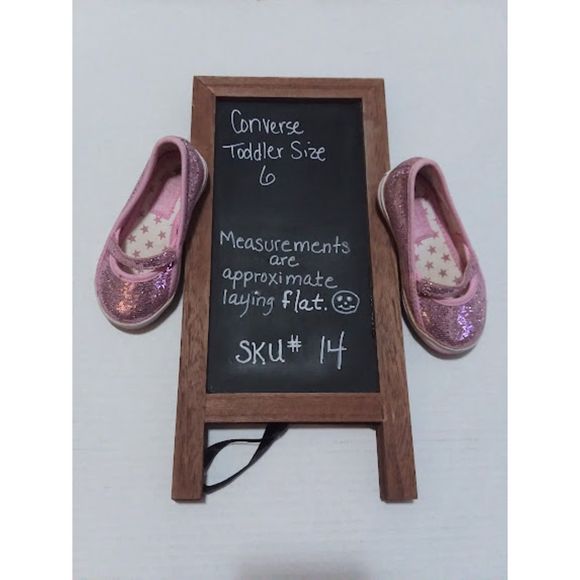 Converse One Star Toddler 6 Mary Janes Sequin Pink Ballerina Slip on Shoes - Picture 1 of 8